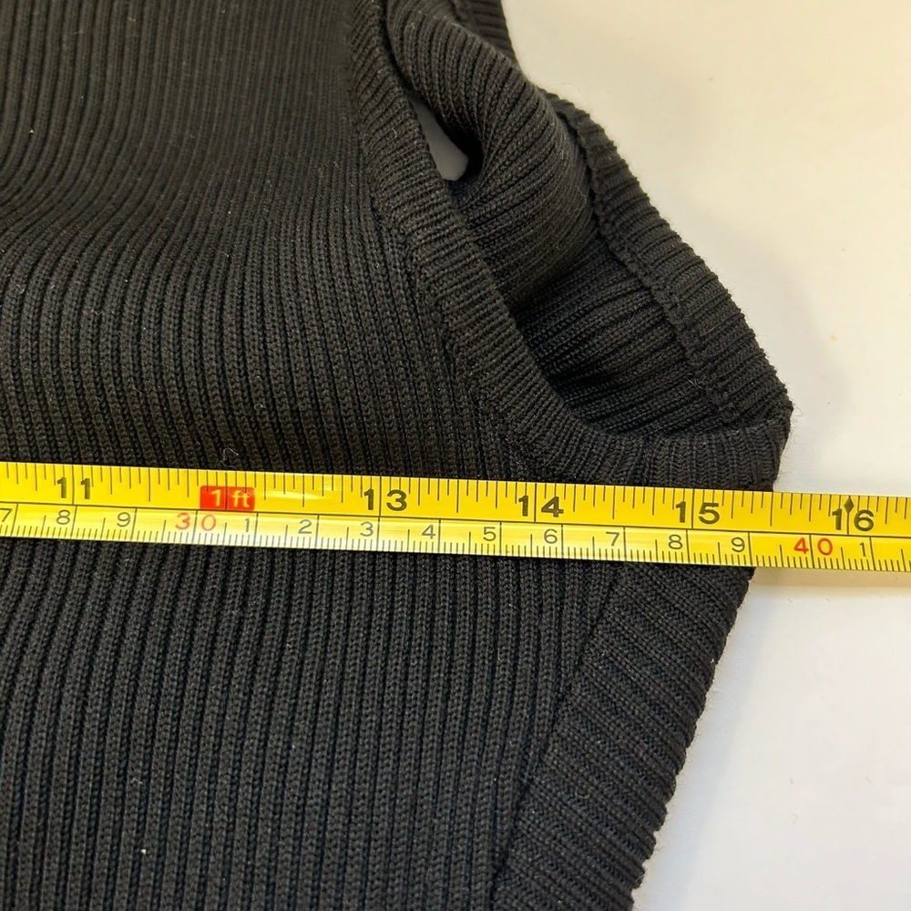 Almost Famous NWT Ribbed Bodycon Dress Women Small Black Knee Length/ size S - Picture 11 of 12